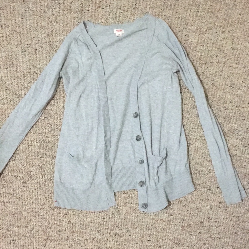 Solid grey cardigan